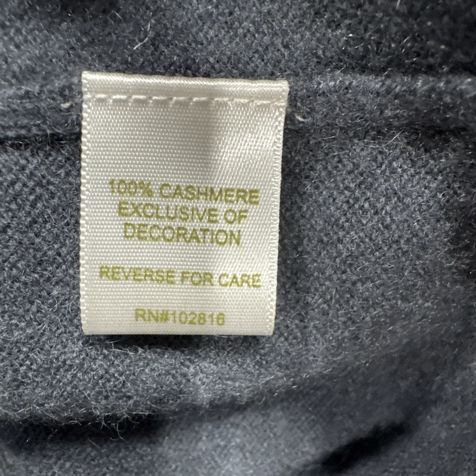 Garnet Hill Cashmere Pullover Sweater Womens S Lace Shirttail Long Sleeve Gray - Image 10