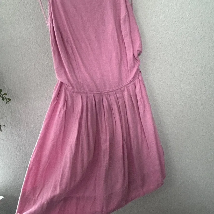 NEW Free People Melted Hearts Mini Bib Dress Lavender Purple Large Cottagecore - Image 3