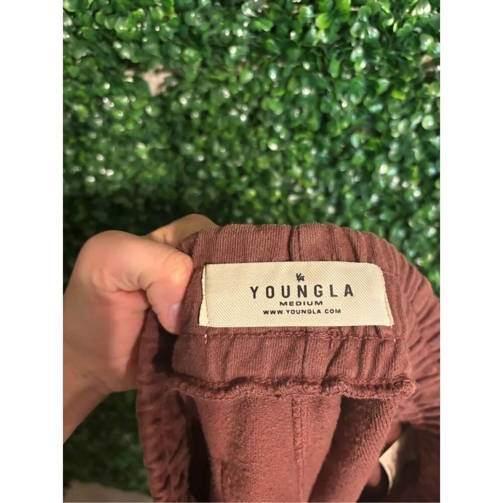 YoungLA Chocolate Brown Effortless Shorts Sz Medium Brown - Image 4