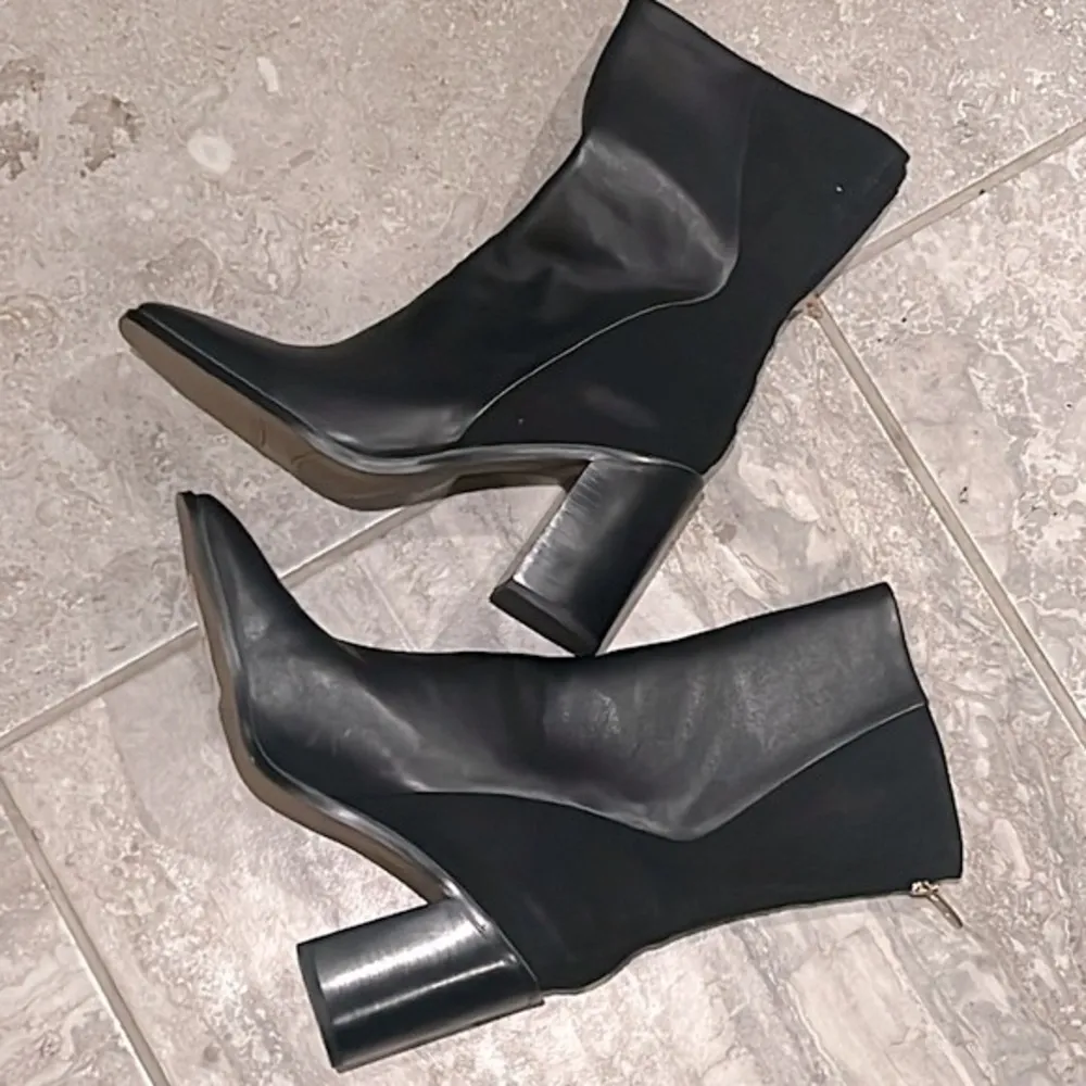 Sarto Steviena Leather Square-Toe Boots in Black Size 11 New w/o Box SOLD OUT! - Image 7