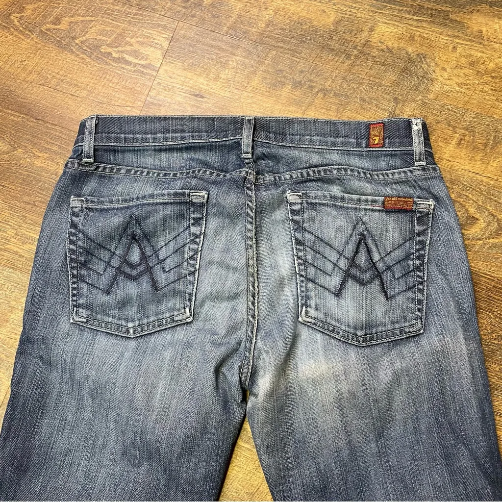 7 for All Mankind  'A' Pocket Bootcut Jeans Women's Size 32 Flare Stretch Denim - Image 7
