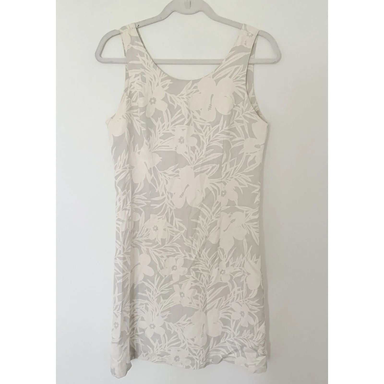 Pineapple Moon Silk Dress Tropical Floral Sleeveless Lightweight Resortwear Sz S - Image 3