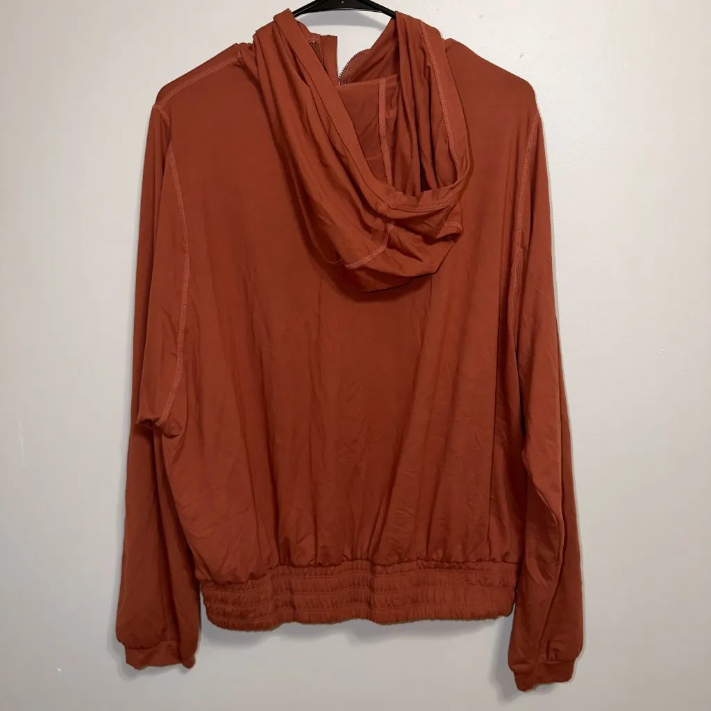 Women’s Size 2XL Rust Brown Pullover Long Sleeve Lightweight Hoodie Orange - Image 6