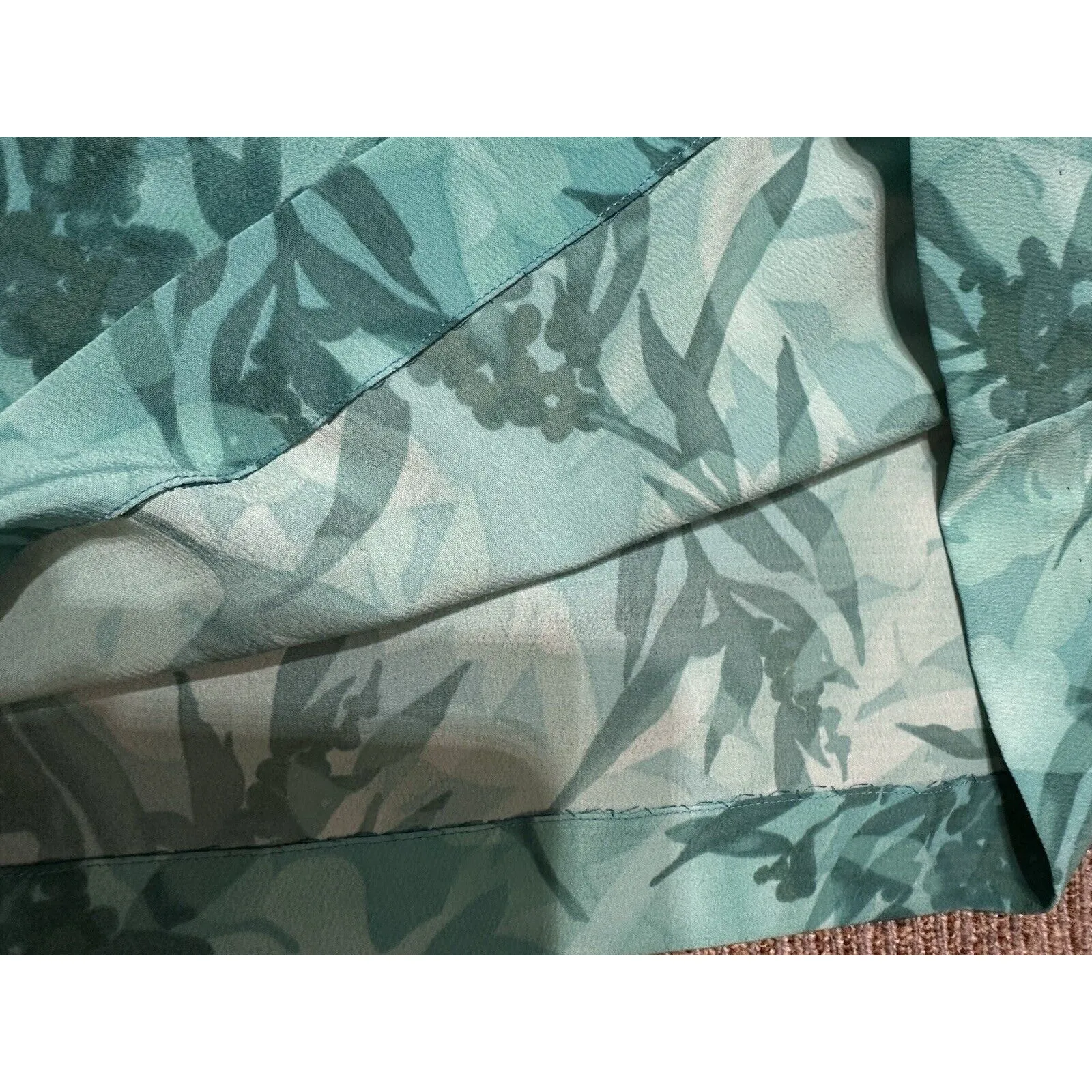 Vintage Norton McNaughton Dress Size Medium Green Floral Tank Sleeveless Midi - Image 7