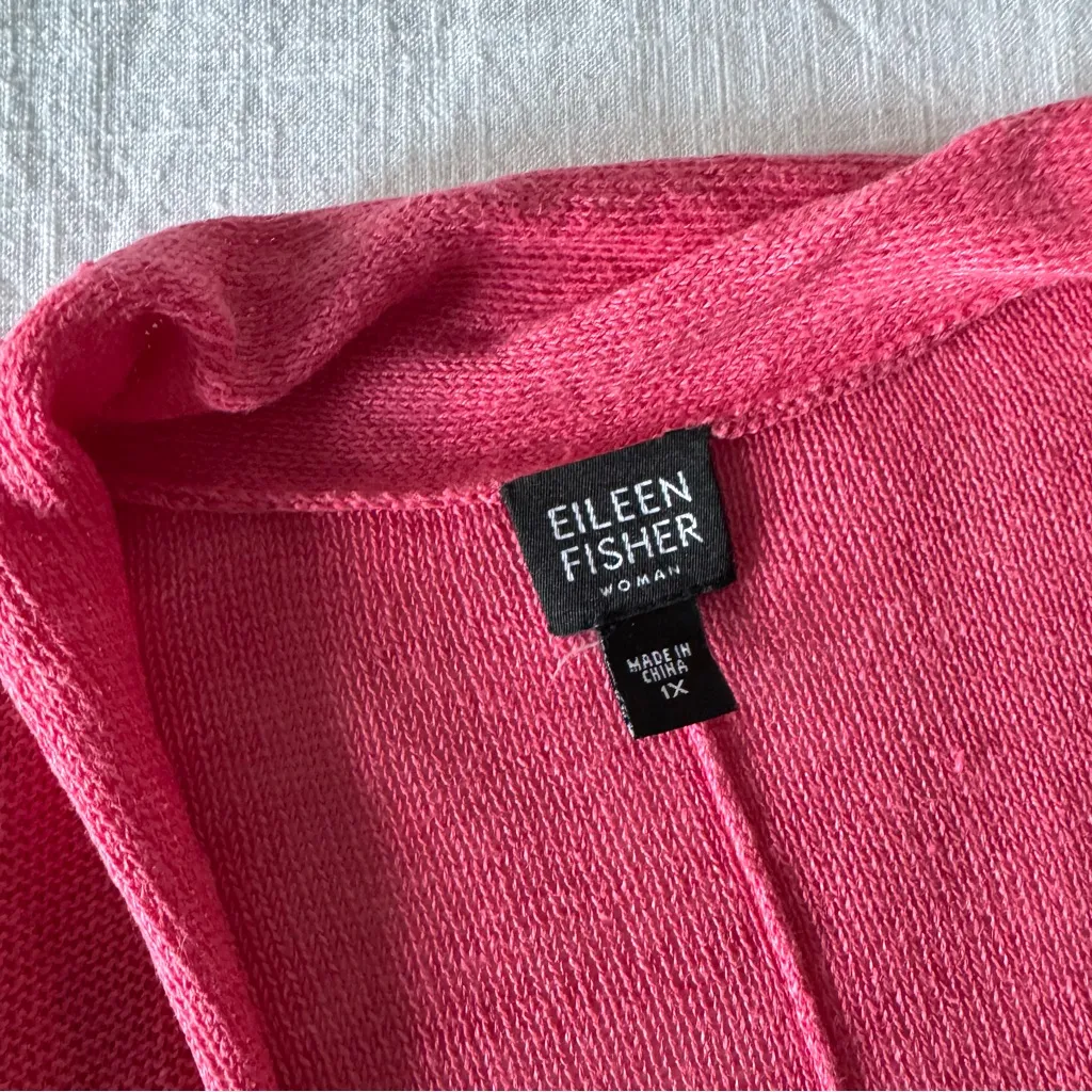 Eileen Fisher 100% Linen Open Cardigan, 0X - Image 5