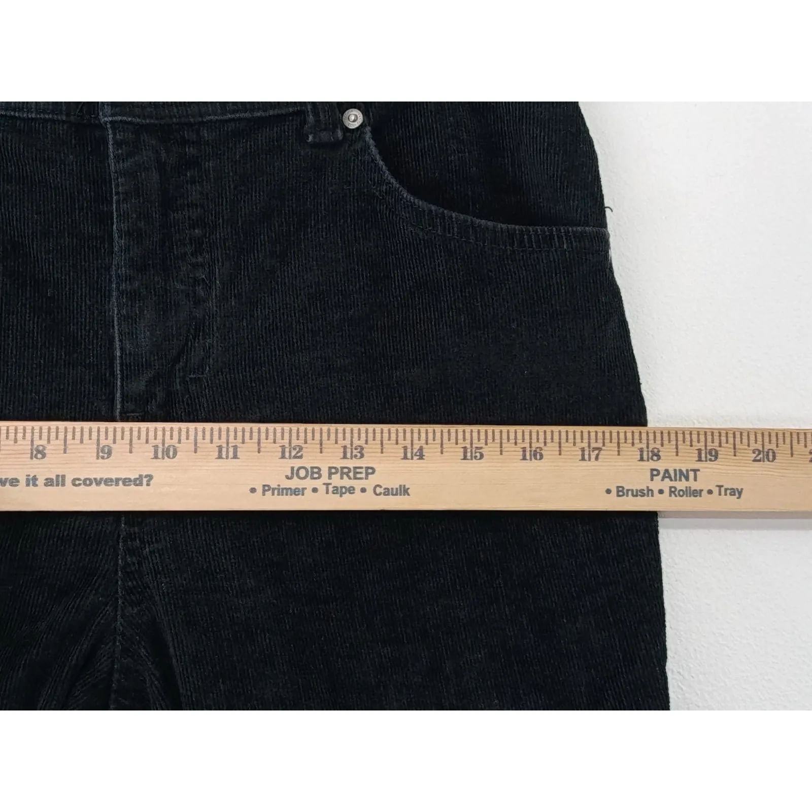 Gloria Vanderbilt Women's Corduroy Jeans Amanda Straight Leg Black Size 12 P - Image 5