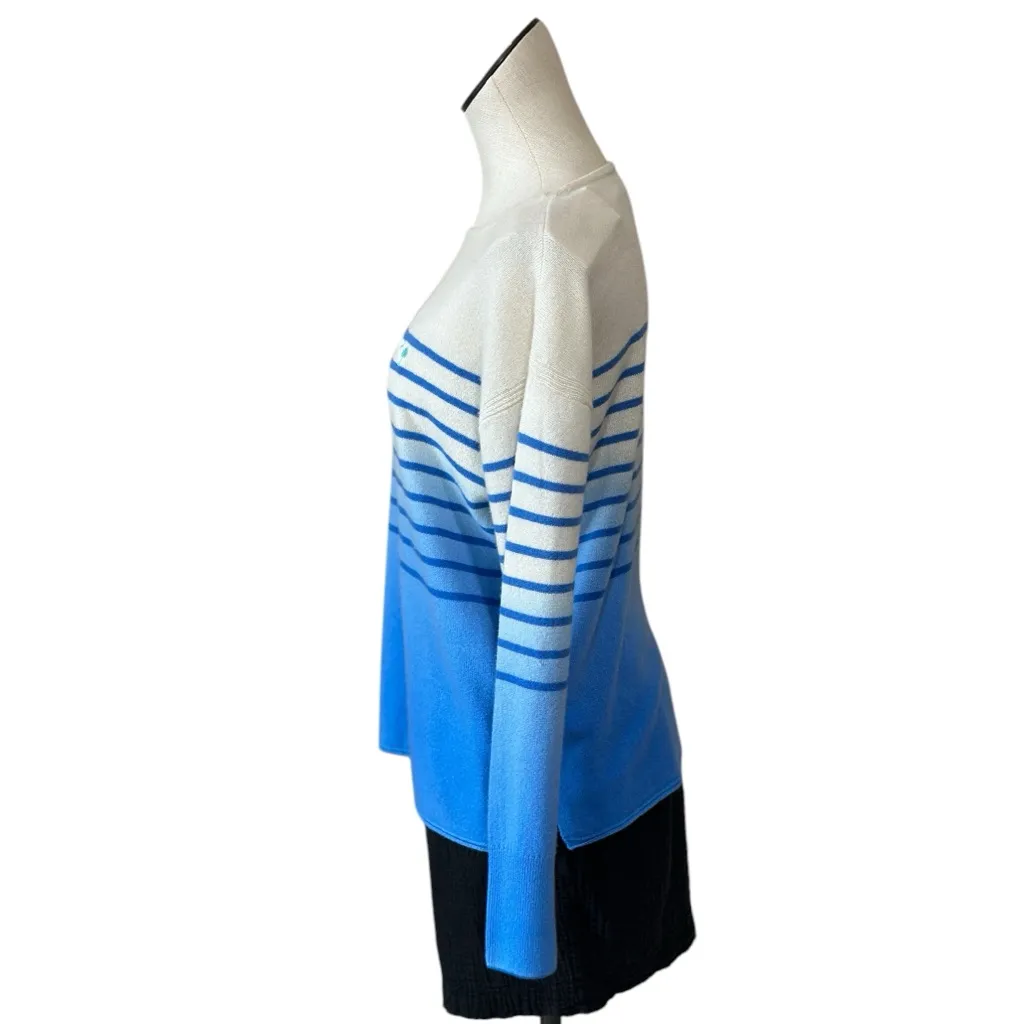 NWT VINYARD VINES 100% Cashmere Striped Boatneck Sweater Blue White - Image 6