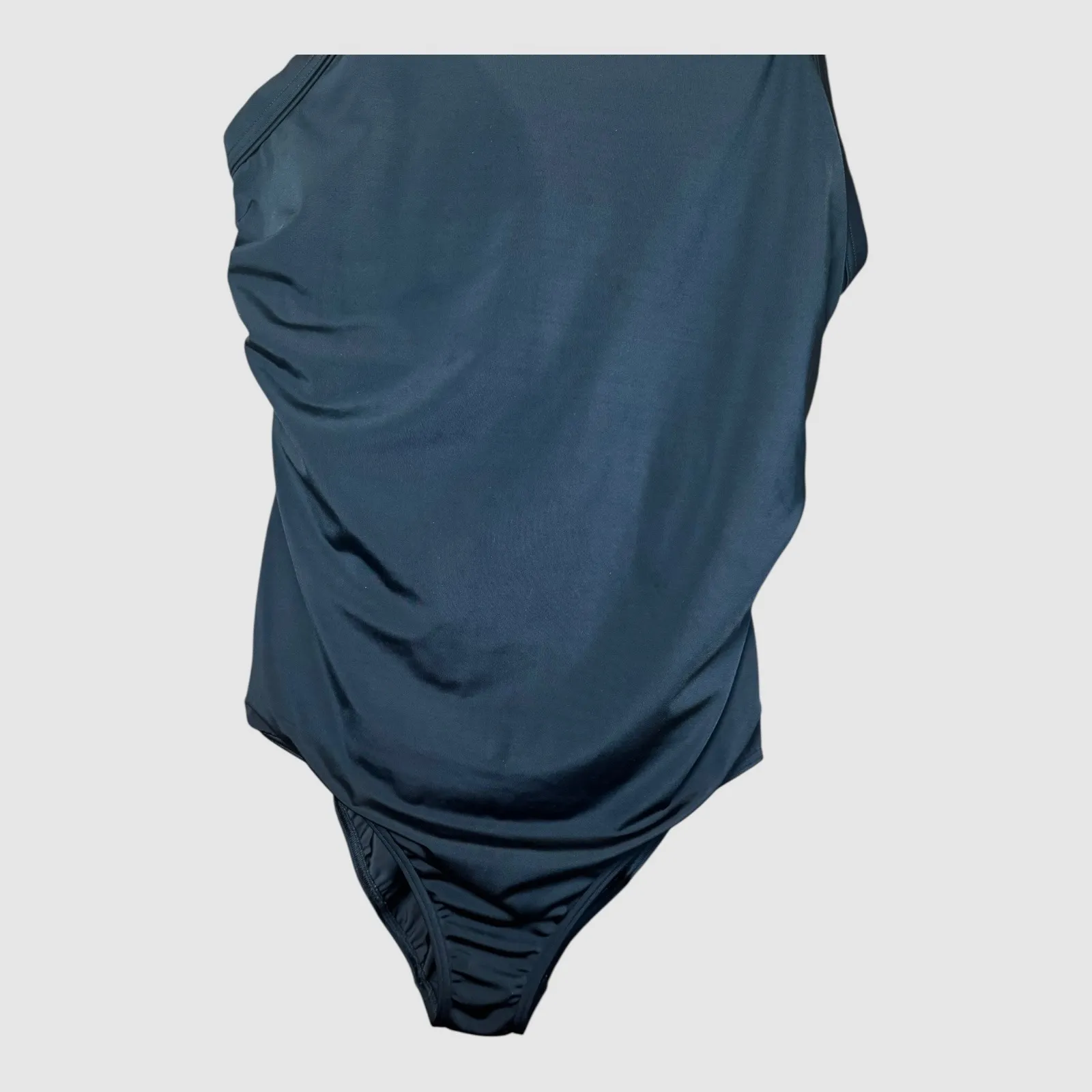 Lands End One Piece‎ Swimsuit Tummy Control 22W Plus Criss Cross Back Black - Image 5