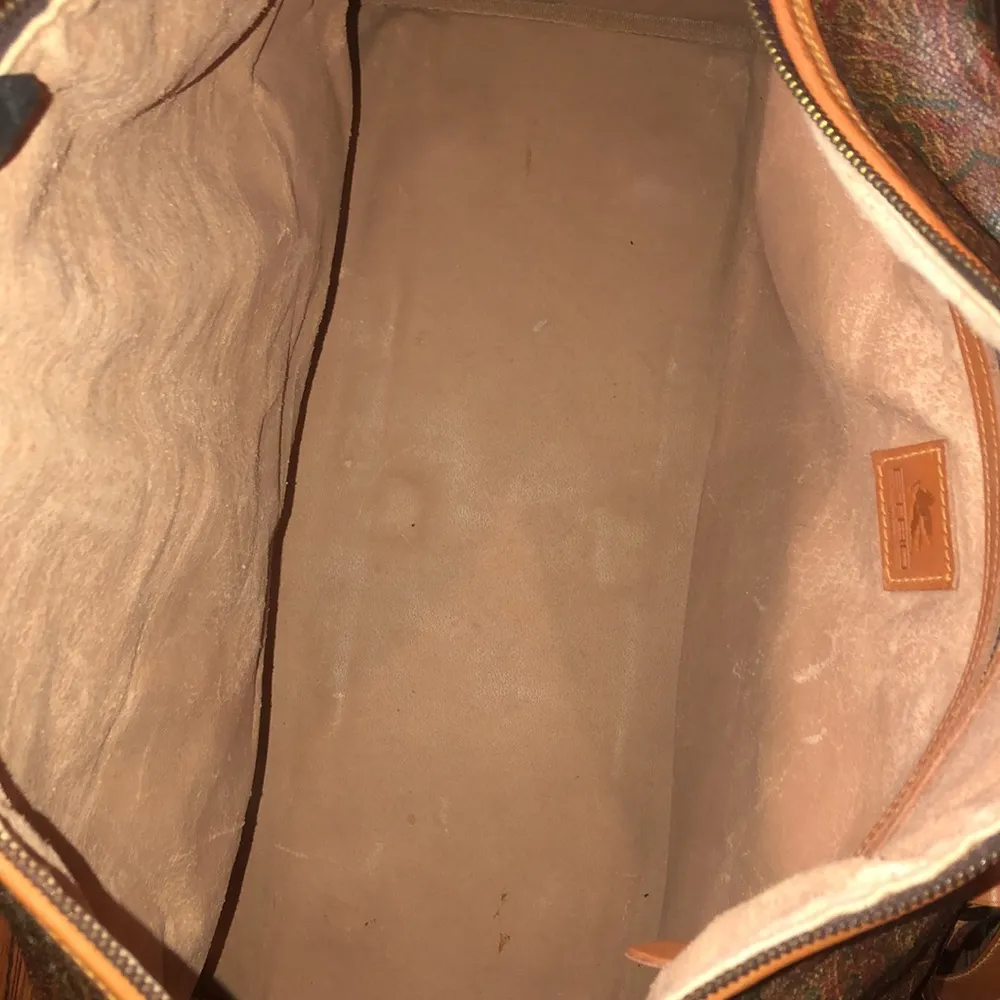 ETRO Milano Red Paisley Weekend Travel Shoulder Bag 46 - Image 16