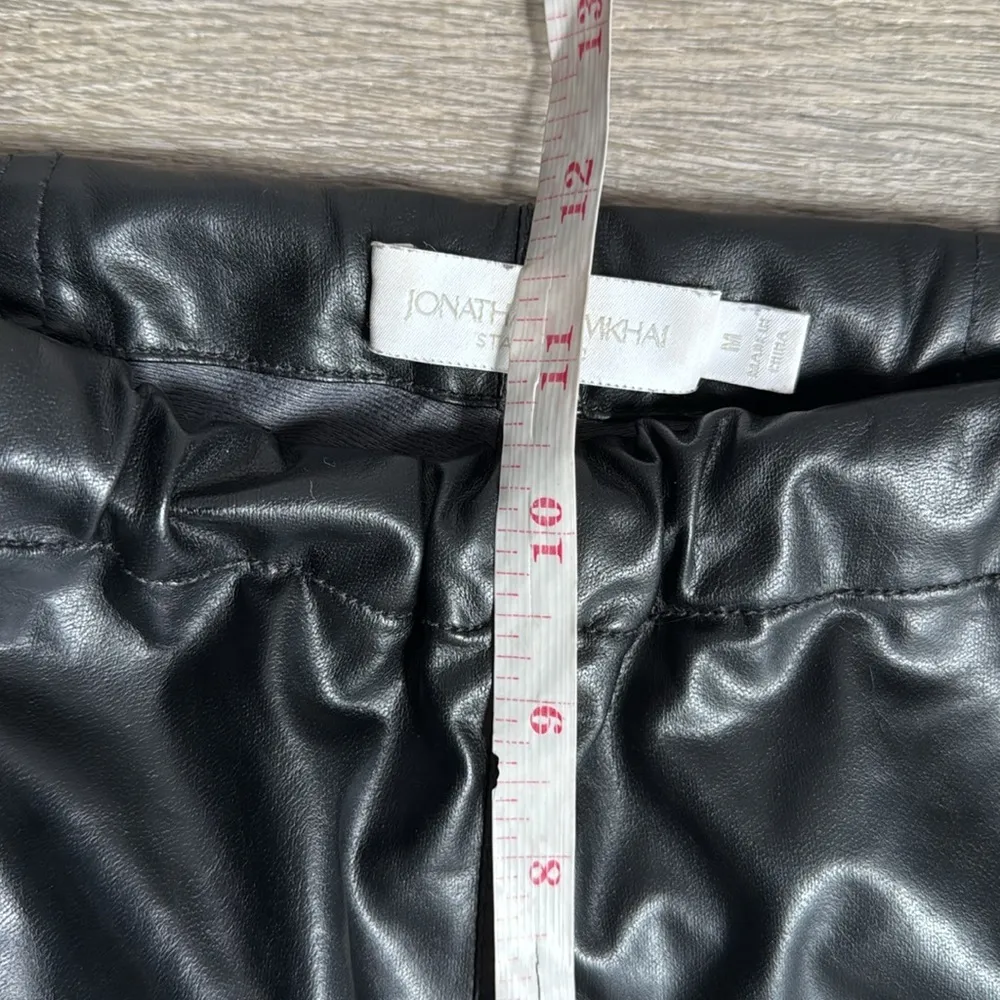 Jonathan Simkhai Rylee Vegan Leather Leggings Medium Black - Image 9
