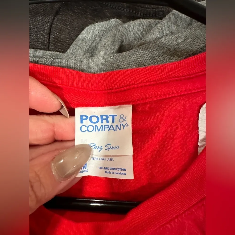 Vintage Port and Company Dog Dance Graphic T Shirt Medium Red - Image 3