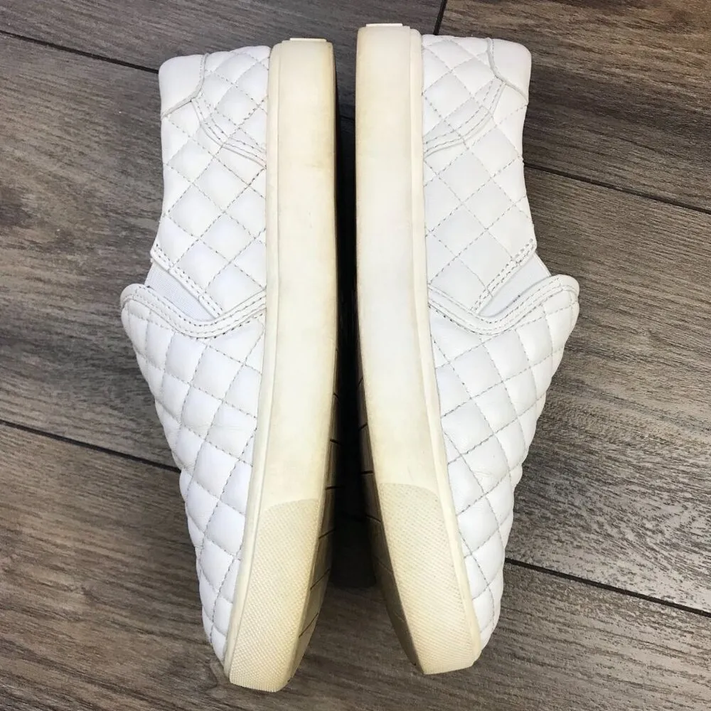 Sam Edelman Women’s Ezzie Leather Slip On Sneakers Size 7M Quilted Loafers EU 37 - Image 4