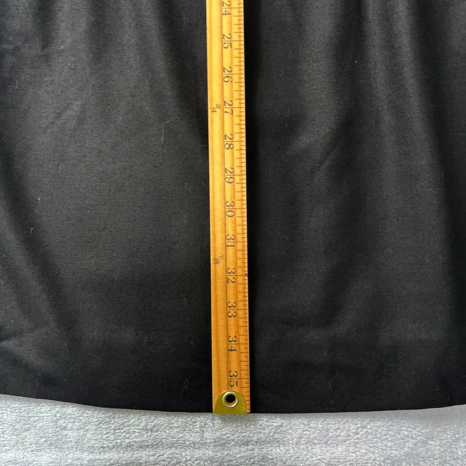 J.Crew Women 8 Black Ruffle Neck Sheath Dress Short Sleeve Wool Blend Lined - Image 9