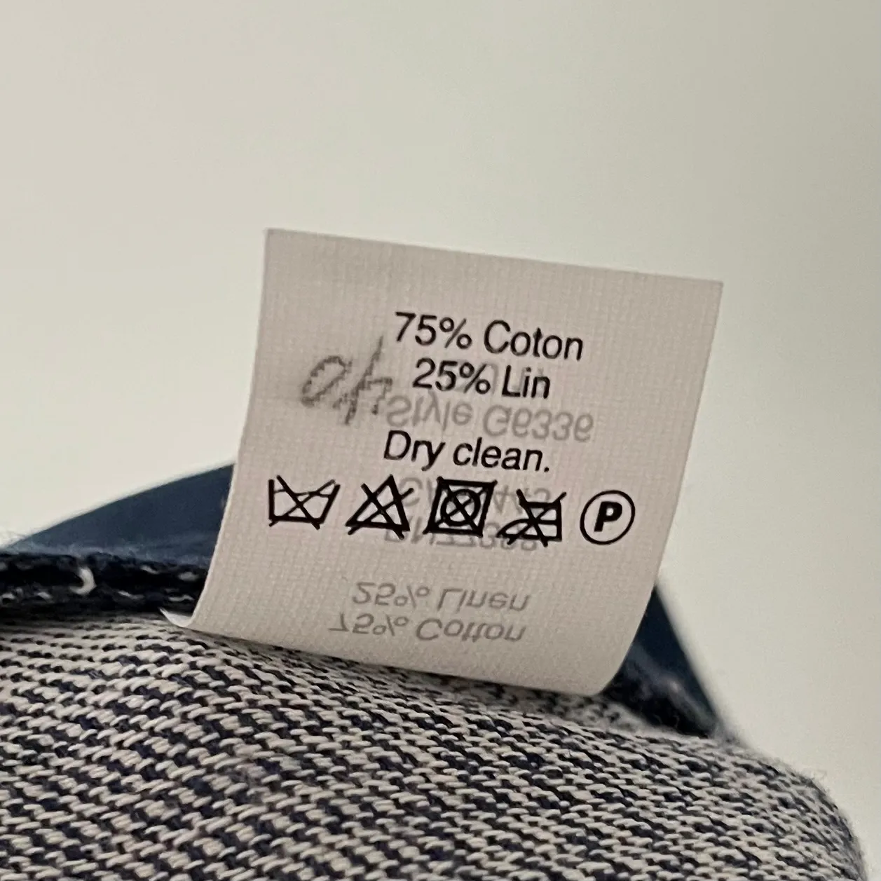 J. Crew Factory Linen Blend Cropped Length Pants Blue White Striped Size 8 - Image 8