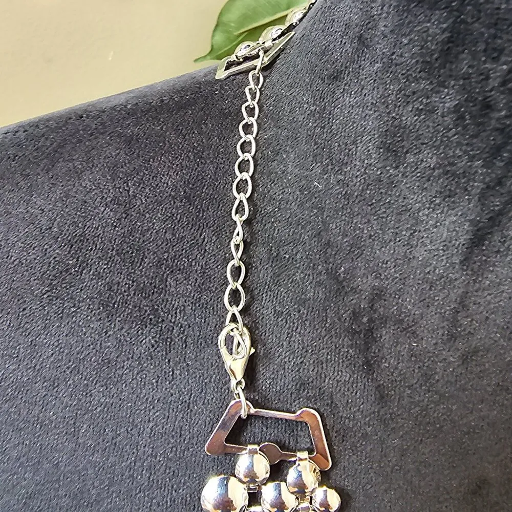 Women's Fashion SilverTone Glossy Metal Exaggerated Linked Necklace with Lobster Silver - Image 7