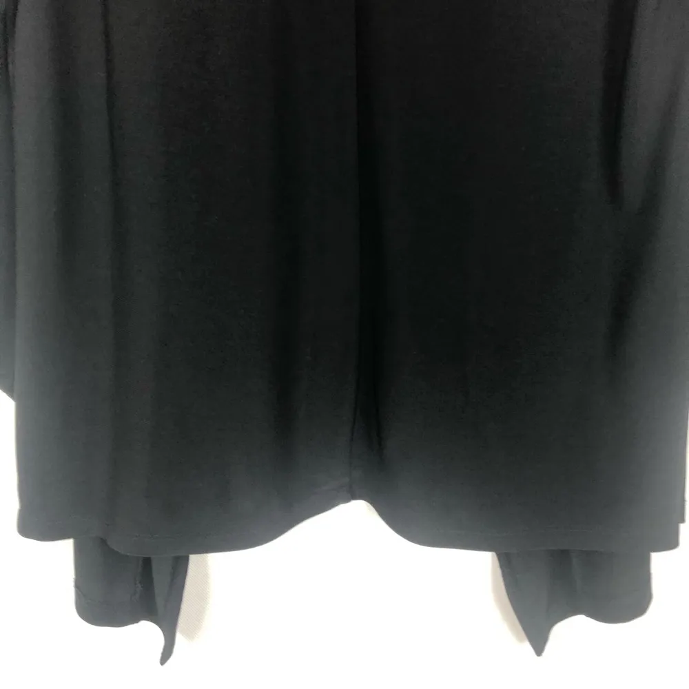Chaus | Black Open Front Cardigan Wrap Size M - Image 8