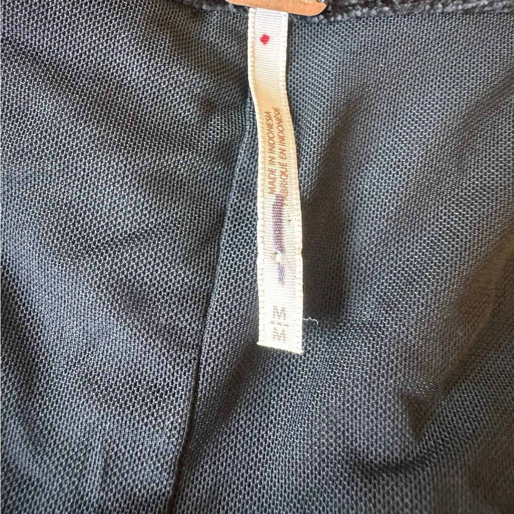 Free People - Shayla Velvet Button-Down Ruched Long Sleeve Mini Dress Sz M - Image 8