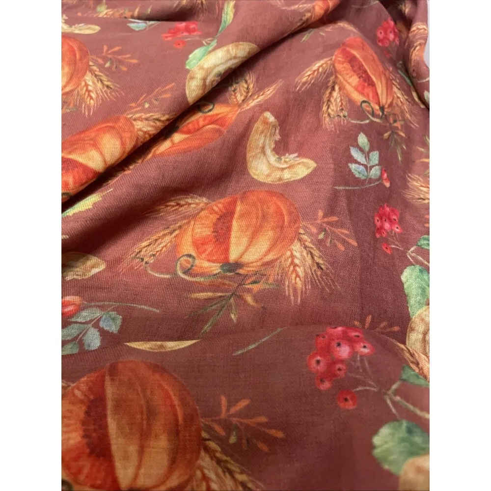 Avenue 9th rectangle Pumpkin Fall scarf 28x68 Trimmed - Image 4