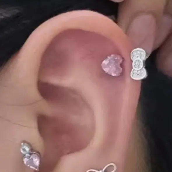 Hello Kitty Bow Cartilage Lobe Earring | 18k‎ Gold Filled - Image 5