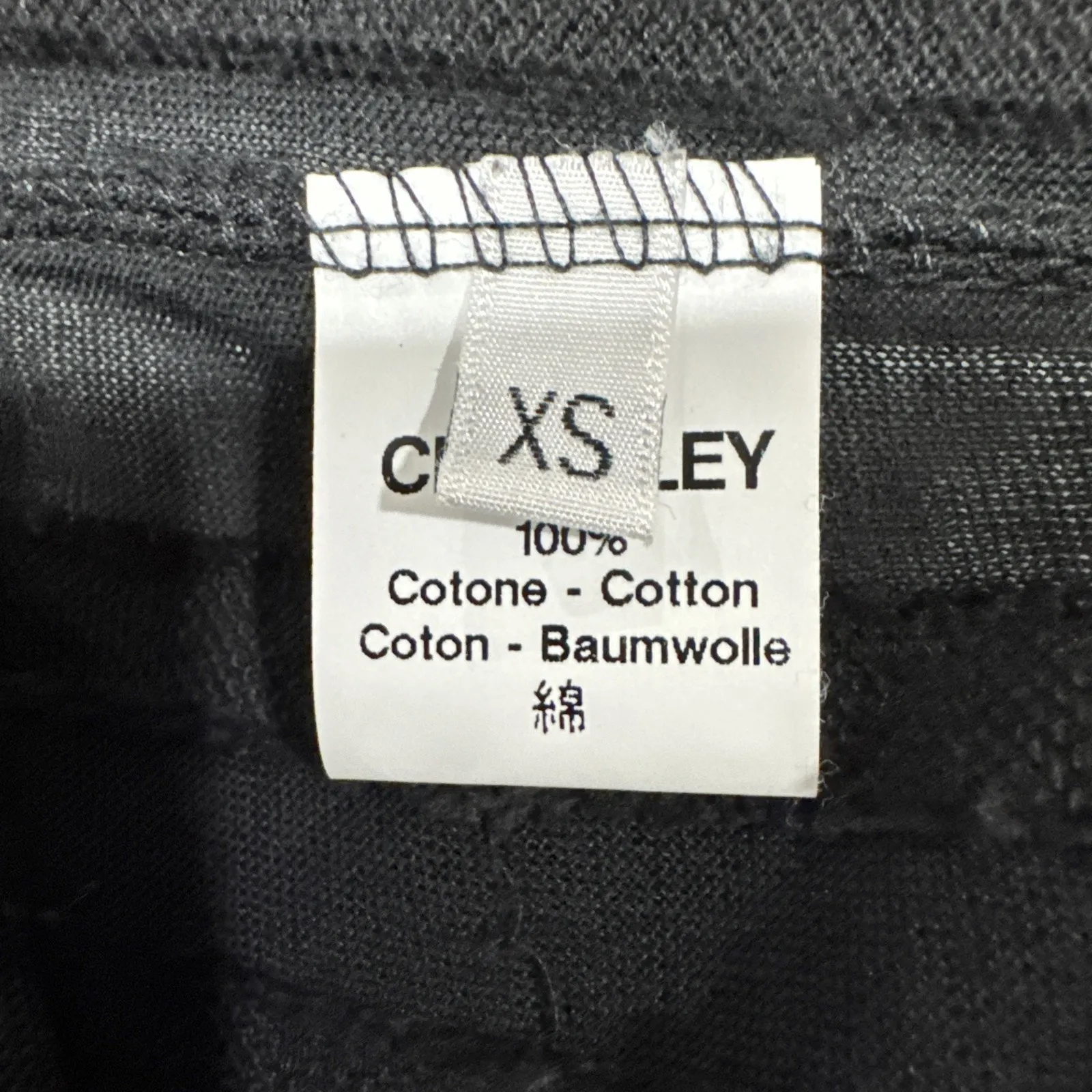 Crossley Cardigan Sweater Black Striped Semi Sheer Knit Womens XS Italy Relaxed - Image 5