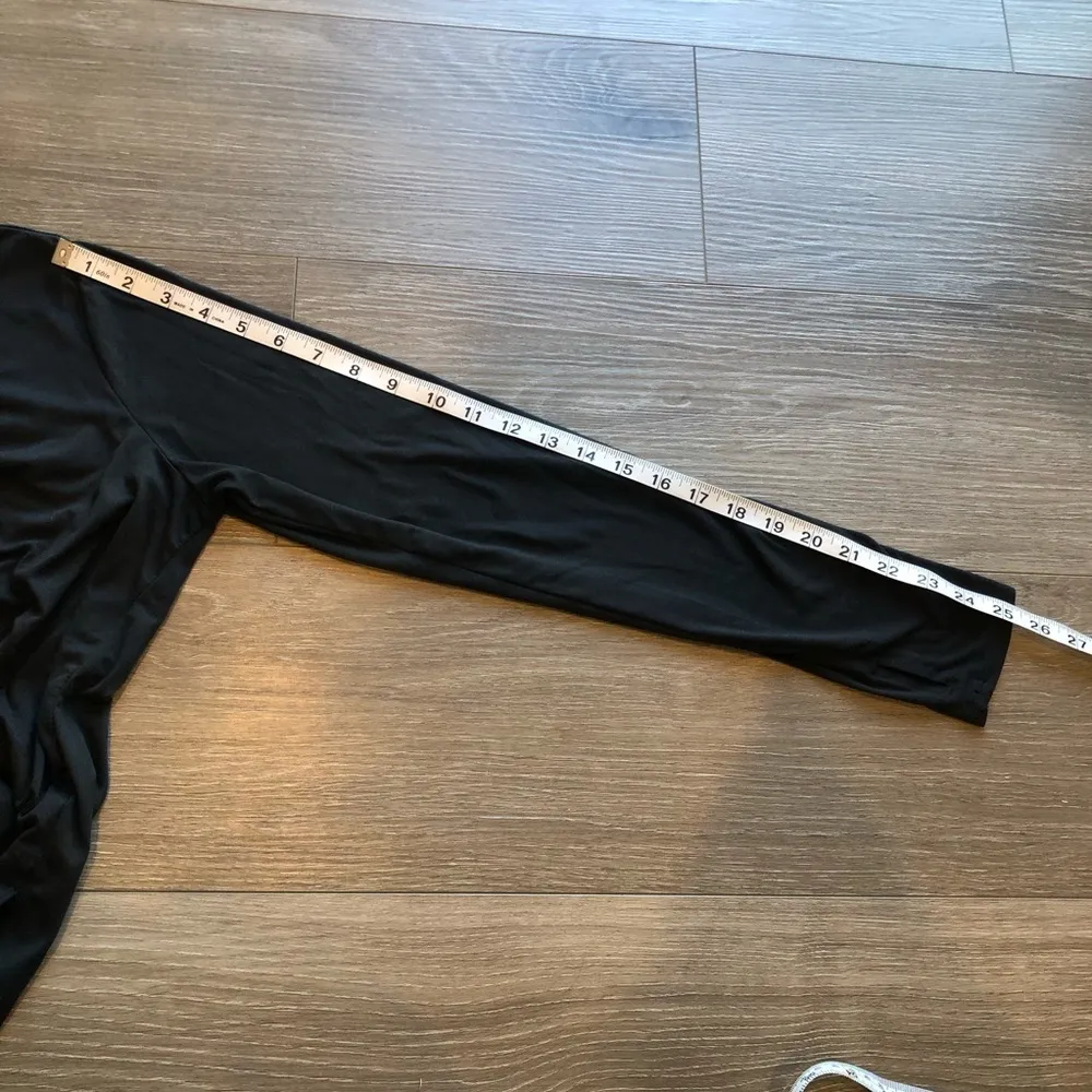 Layer 8 Black Athletic Long Sleeve Shirt With Thumb Holes Size Medium - Image 6