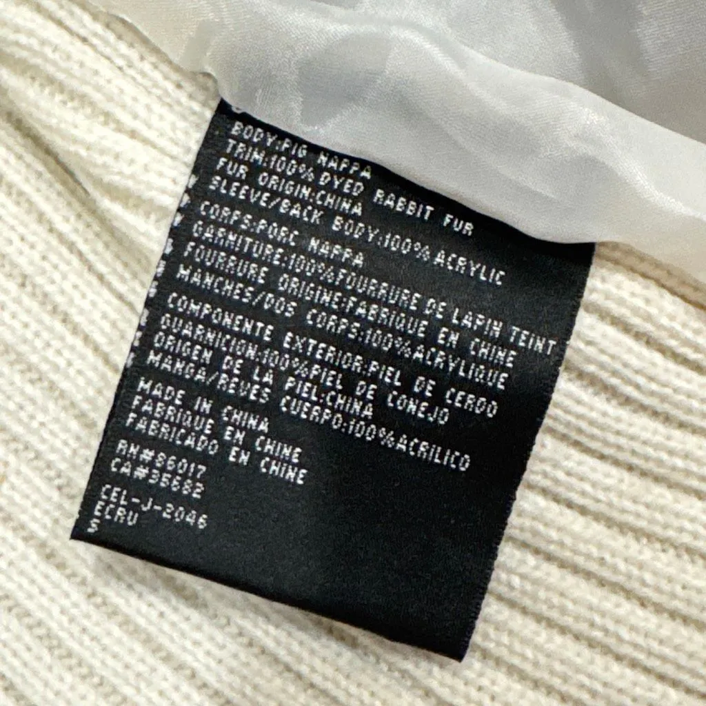 Bebe  Vintage y2k rabbit fur leather jacket size small - Image 4