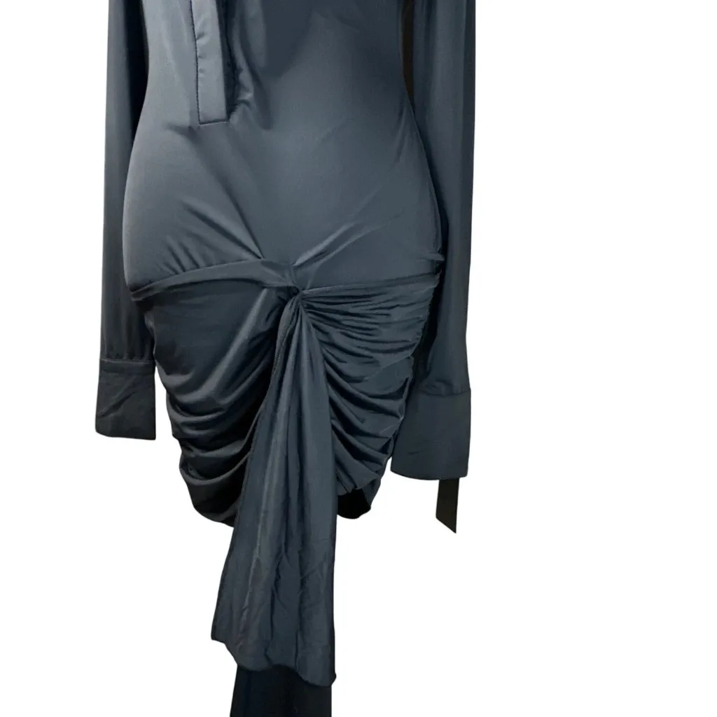 Lioness Soho Mini Dress in Onyx Back Medium New Womens Shirtdress - Image 7