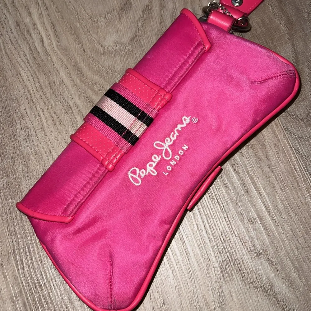 Vintage Y2K Pepe Jeans London Mixed Fabric with silver details & bling wristlet - Image 4