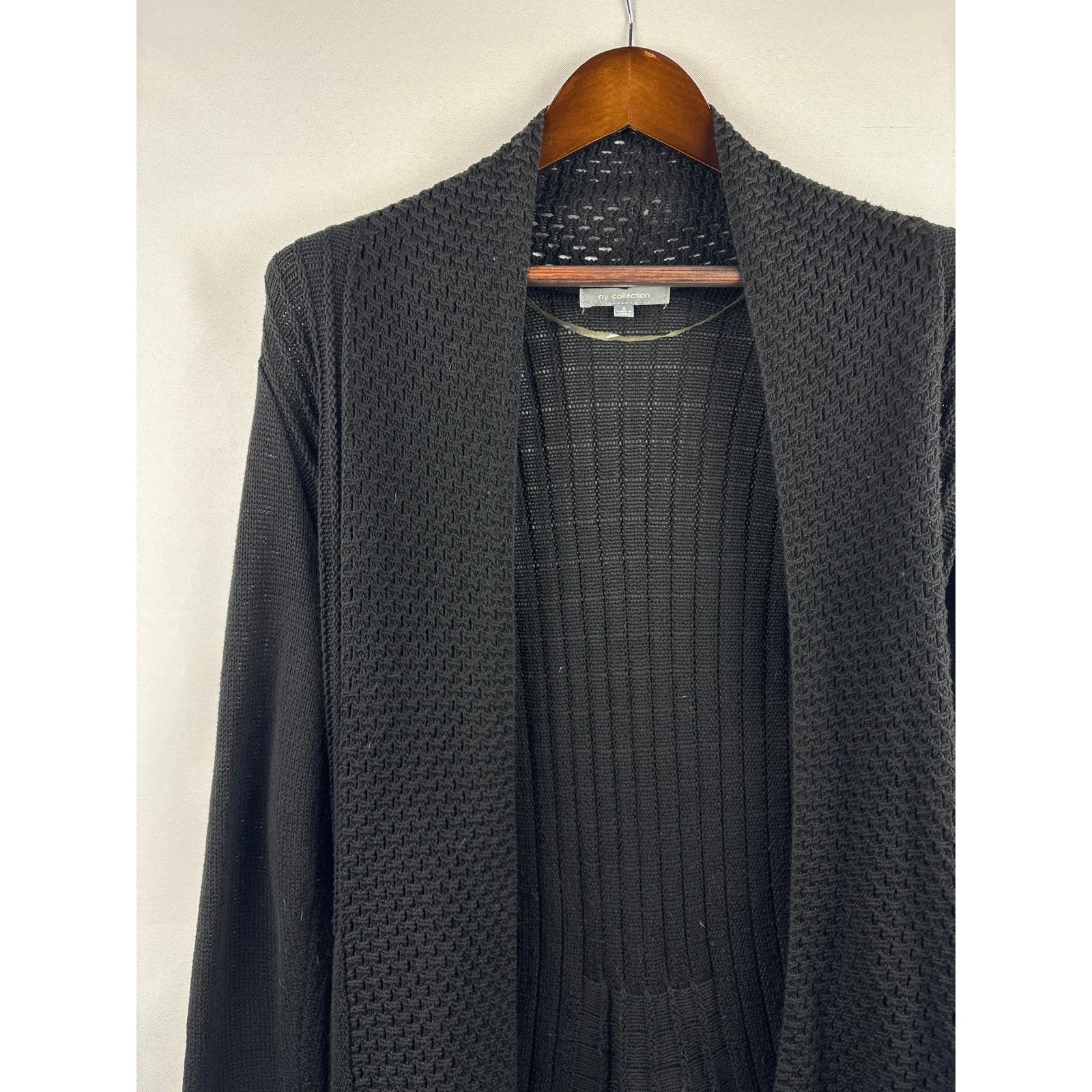 Women’s NY Collection Small Black Long Cardigan - Image 2