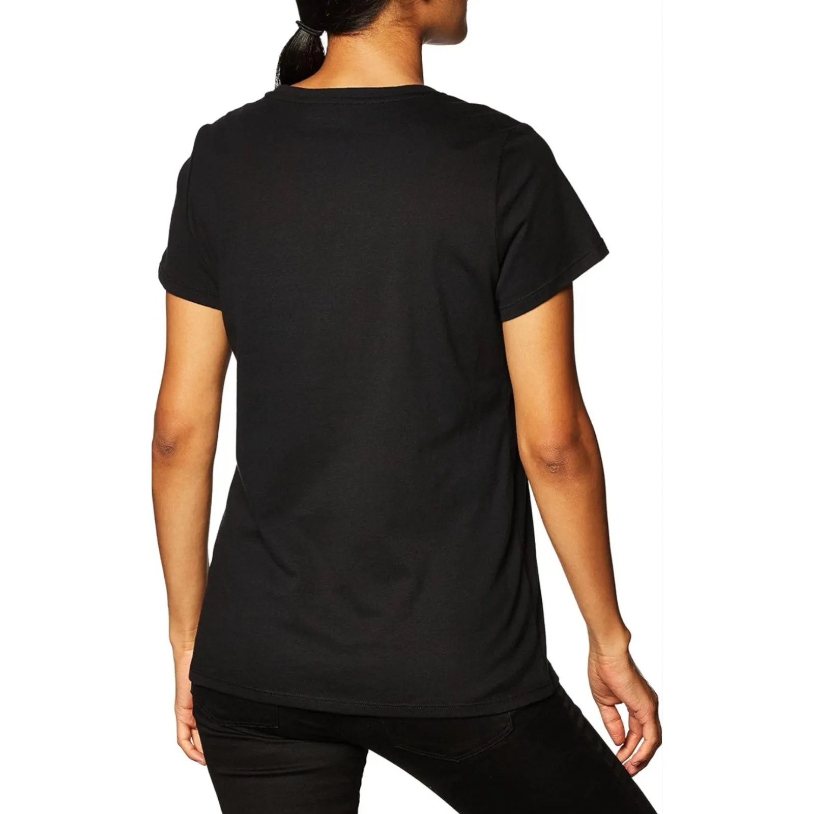 Calvin Klein Women's Basic Tee Shirt Performance Black/White Size Large - Image 9