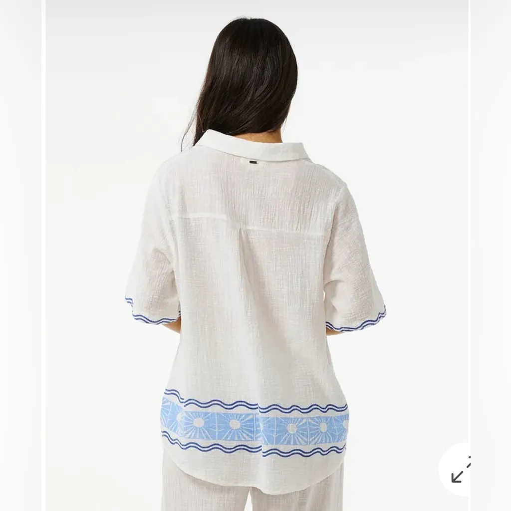 NWT Rip Curl Santorini Sun Printed Shirt sz M - Image 6