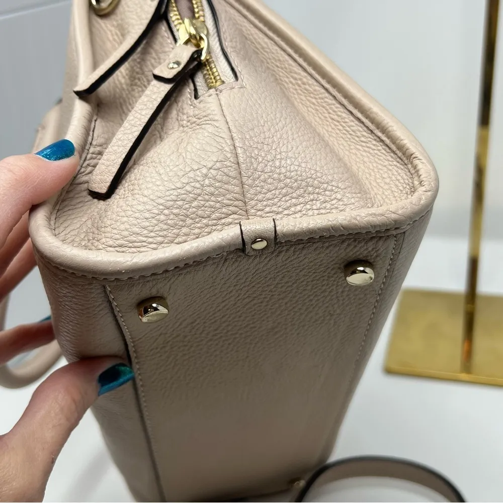 Kate Spade Jackson Street Lottie Satchel, pink/gray/taupe. LIKE NEW! - Image 6