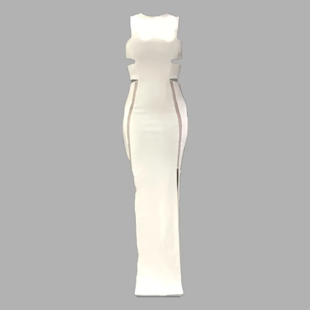Solace London Weaver White Maxi Cut Out Dress. - Image 5