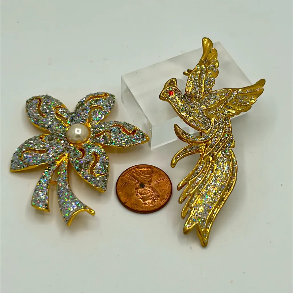 Gold and Silver Brooch Set - Image 6