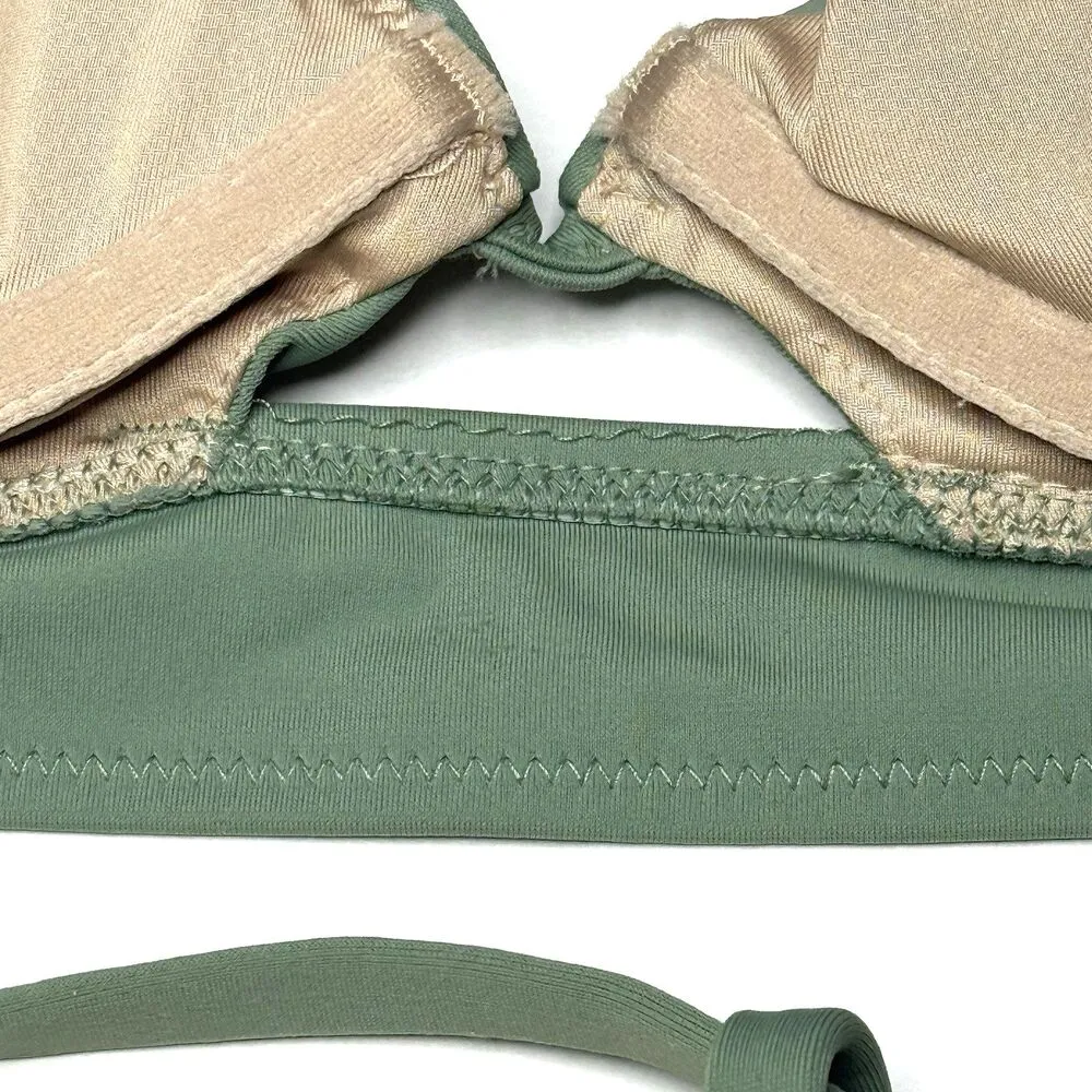 Shade & Shore Longline Keyhole Cut Out Bikini Top Wasabi Green Size 34B New! - Image 7