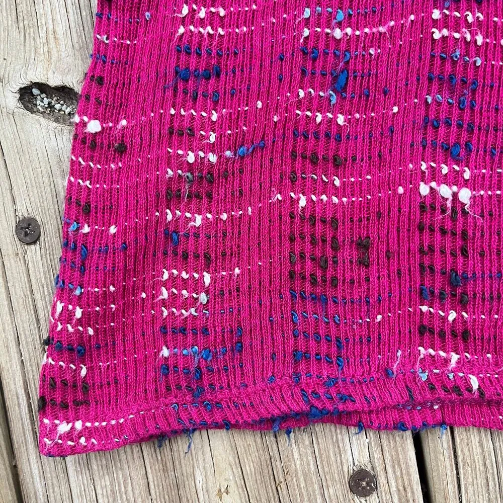 Zara Women's Pink Mixed Thread Cropped Top Size S - Image 4