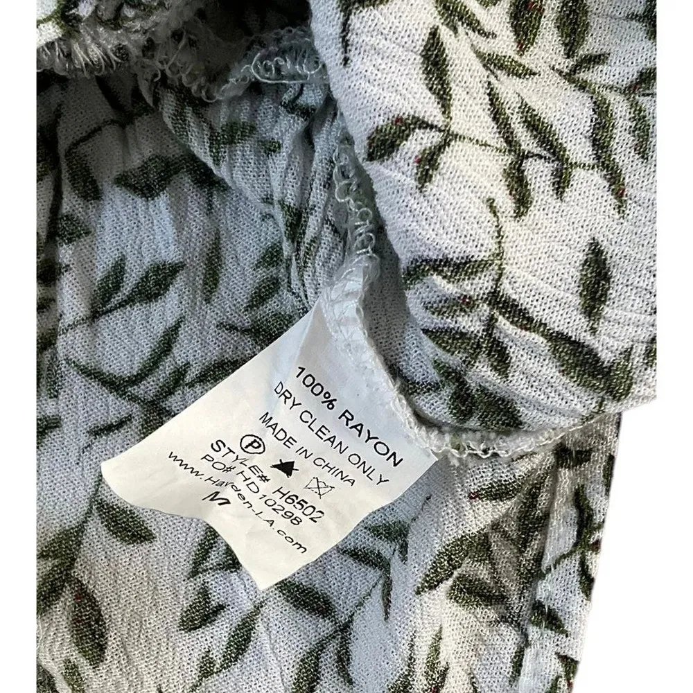 Hayden White & Green Tropical Print Skirt Women Size Medium | 46-25 - Image 4