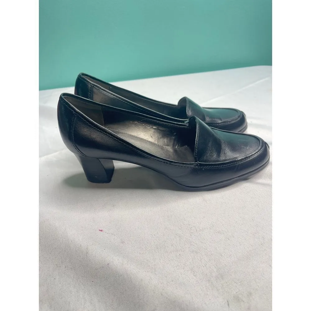 Franco Sarto size 9 Black Leather Loafers‎ Bin1 - Image 3