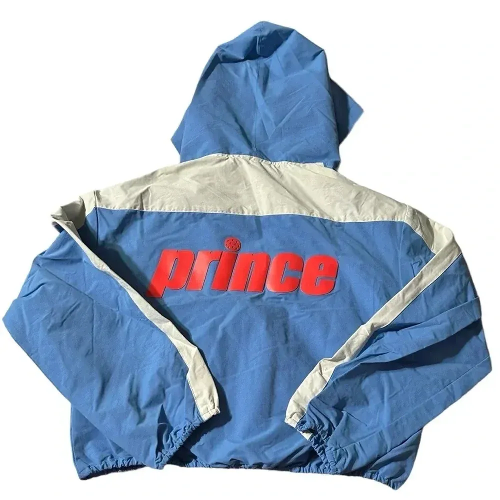 Prince Pickleball women's medium cropped blue and white lightweight jacket, nwt - Image 2