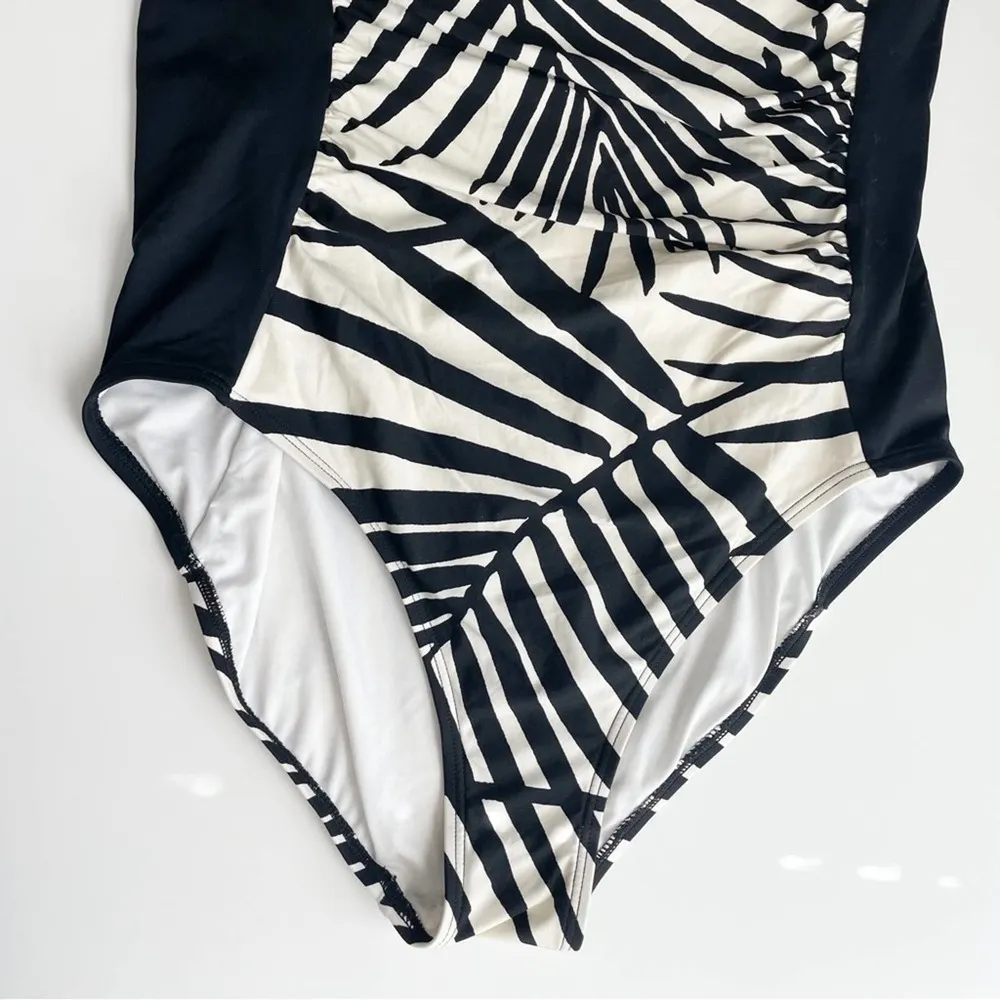Calvin Klein Swimsuit Black White Palm 14 Annette - Image 5