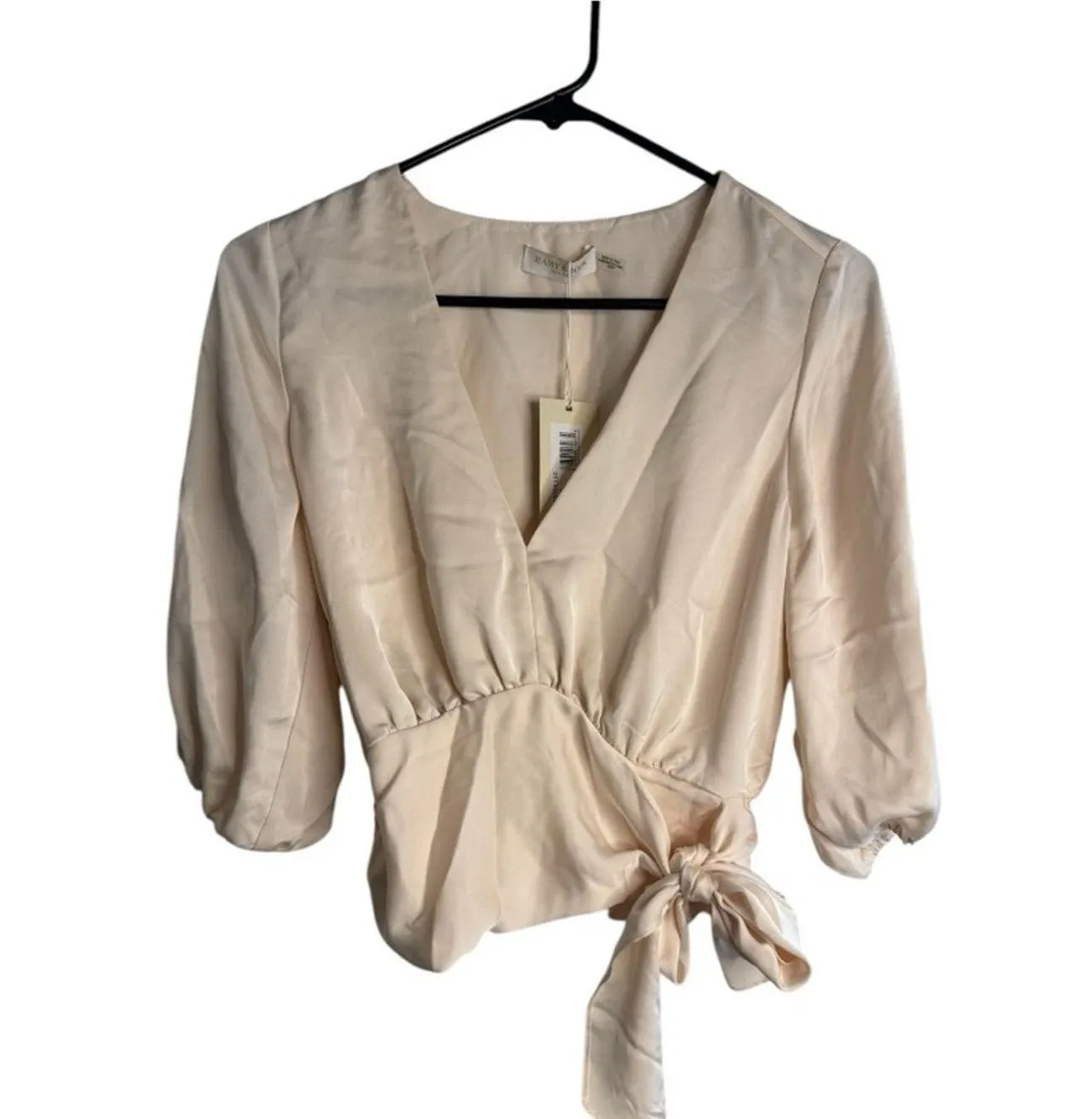 Ramy Brook  Creamy White Half Sleeve Blouse Top - Image 4