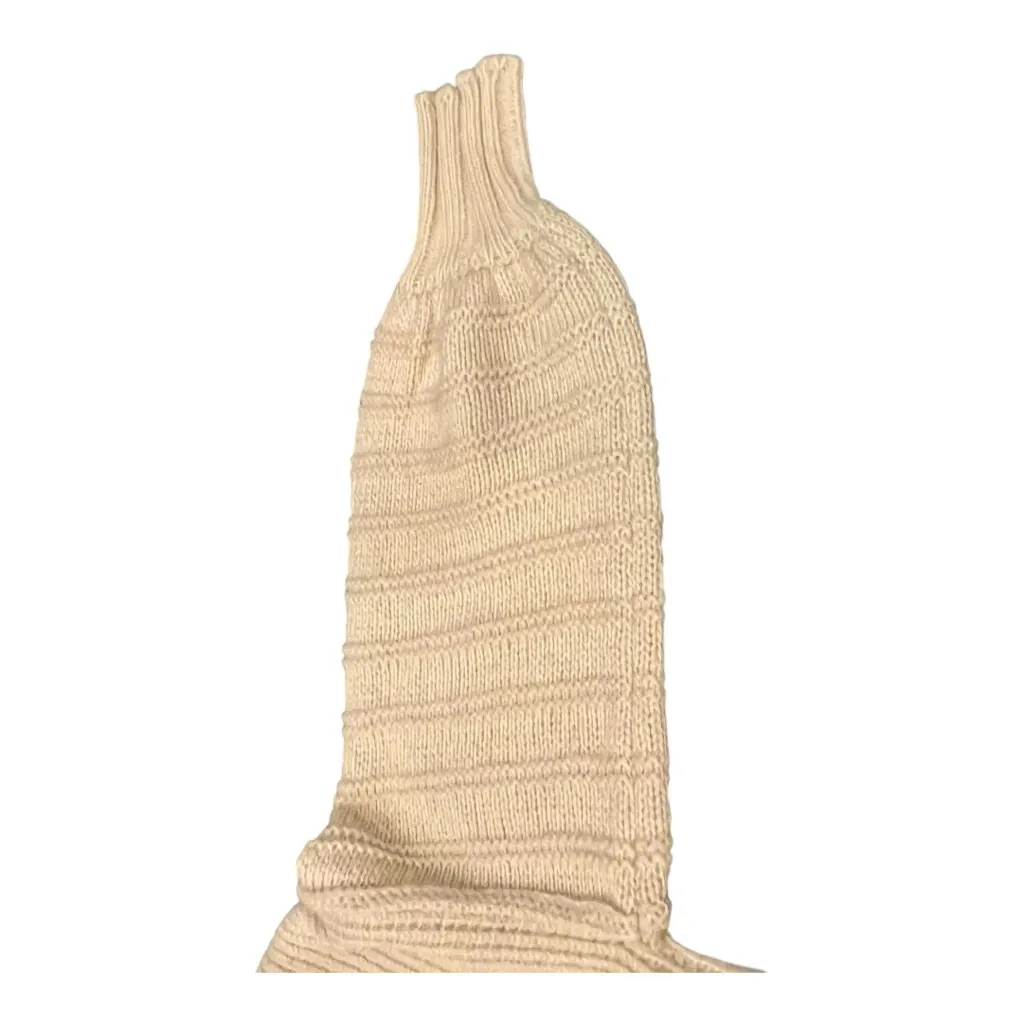 Dress Forum Los Angeles Oversized Chunky Knit Cowl Neck Sweater – Small Beige - Image 8