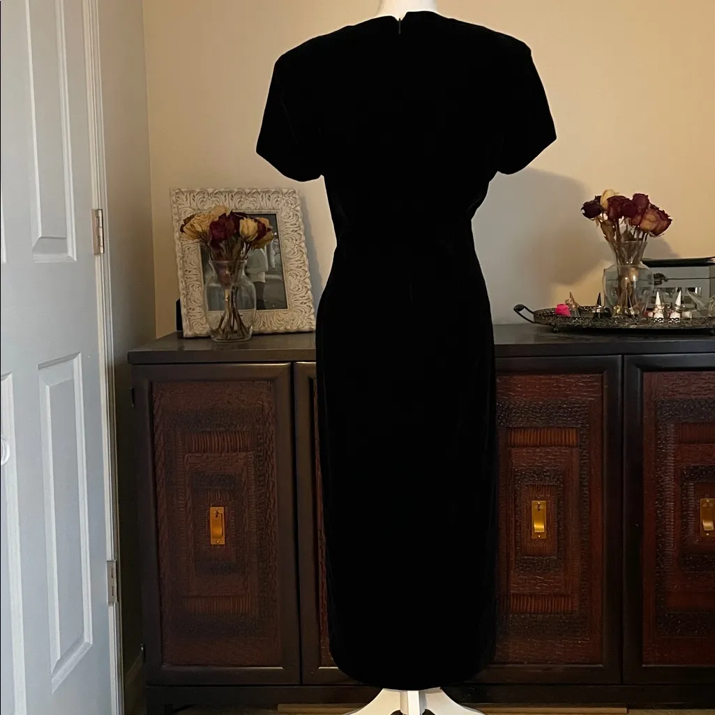 Vintage PAPELL Boutique Formal Velvet Dress size 6/8 - Image 3