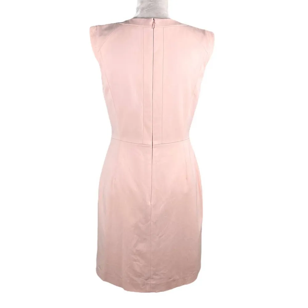 Gianni Bini Dress 6 Pink Cap Sleeves Sheath Lined Back Zipper - Image 12