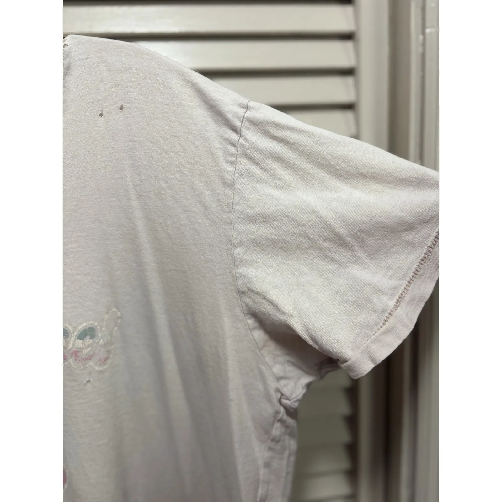 The‎ Rolling Stones  American Flag Graphic Logo Size XL Cream/Pink Round T-Shirt - Image 6