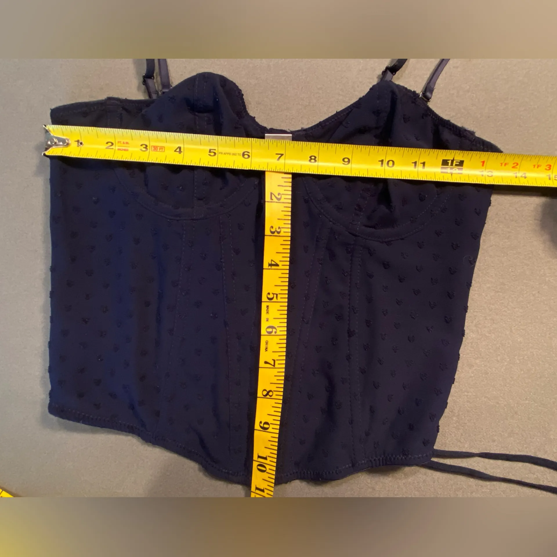 Urban Outfitters,‎ Out From Under Ribbed, baby doll heart print Corset top. SZ M - Image 6