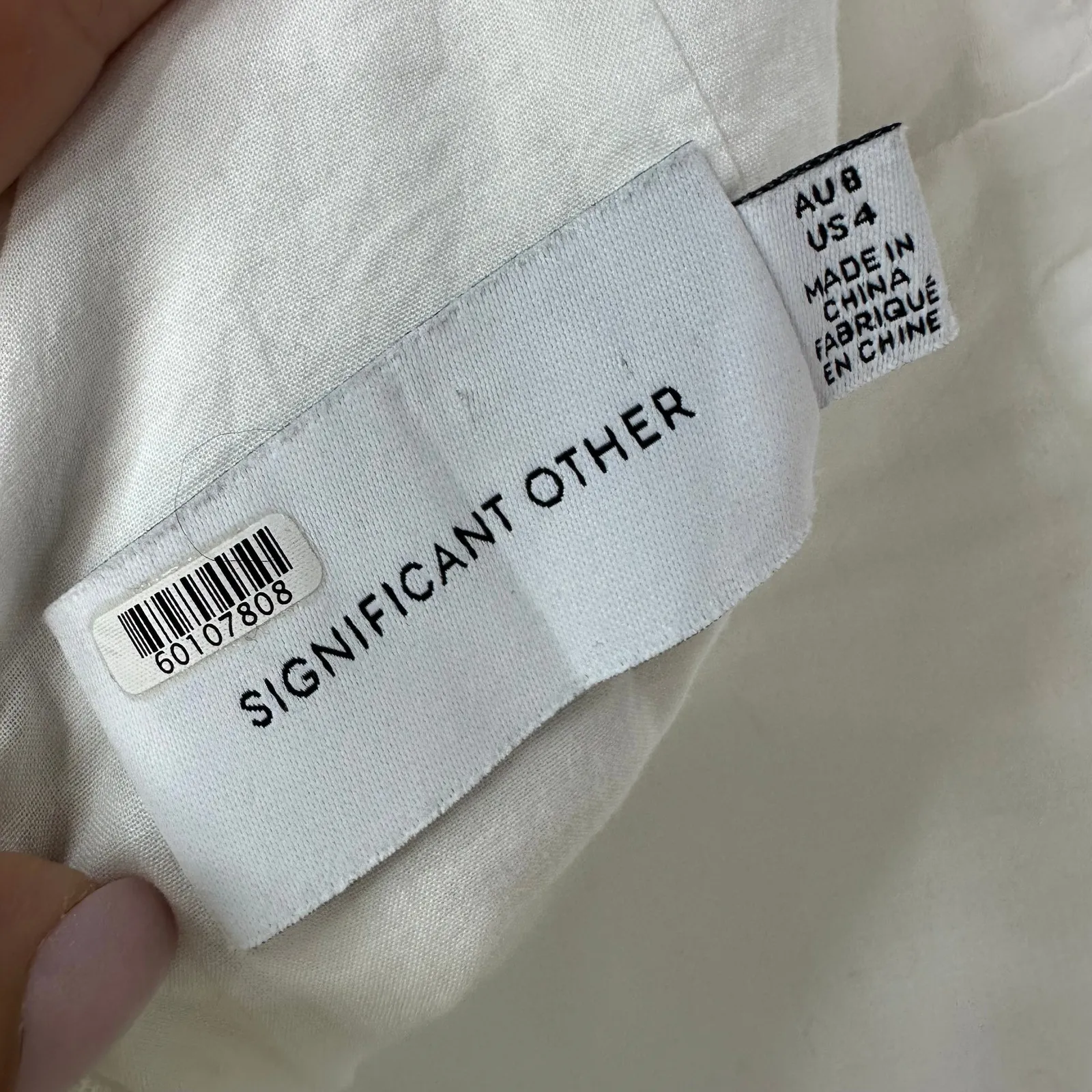 Significant Other Imani Mini Dress Ivory White Size 4 - Image 3