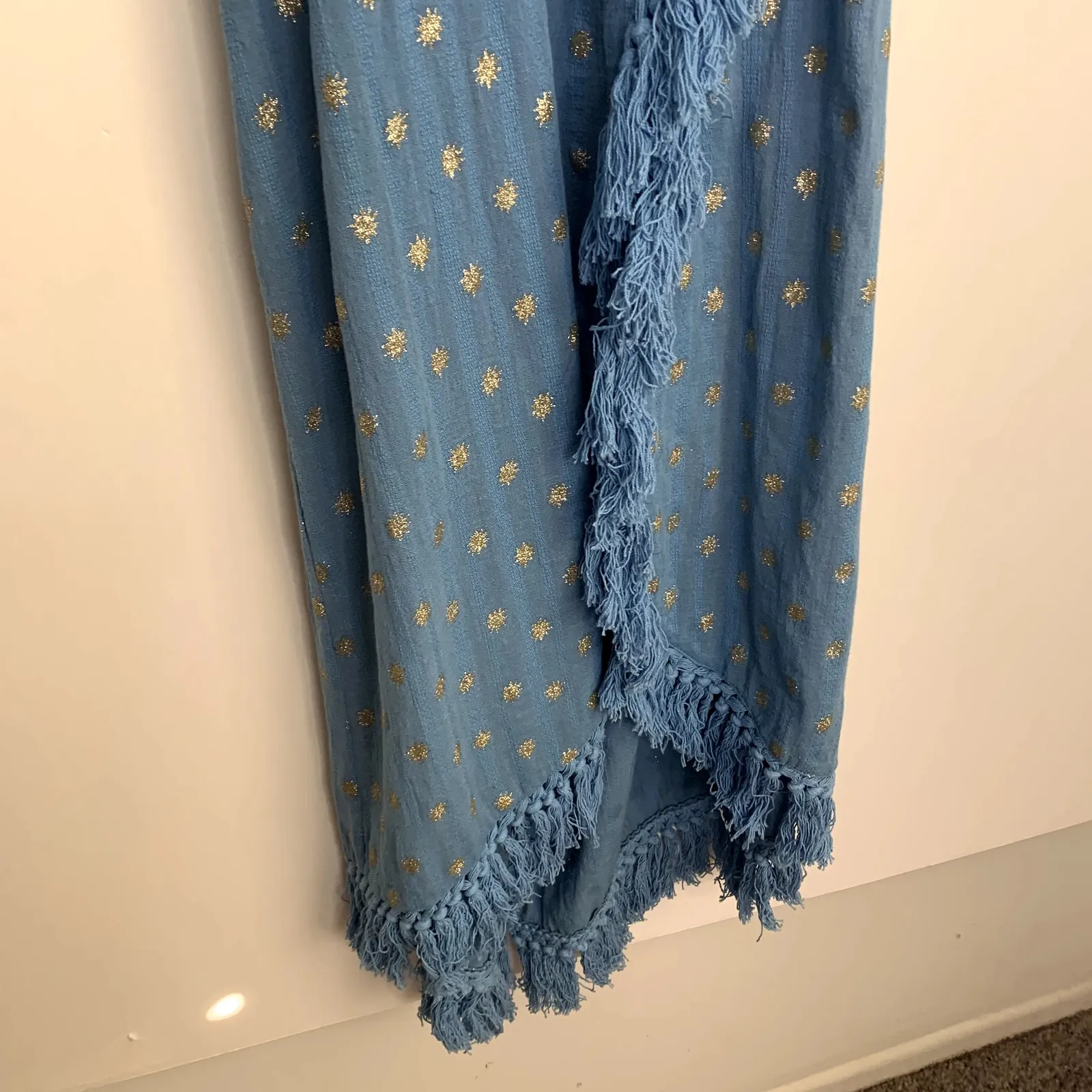 Sundress Adela Dress Dubai Blue Womens Aqua Blue Star boho Midi Large - Image 8