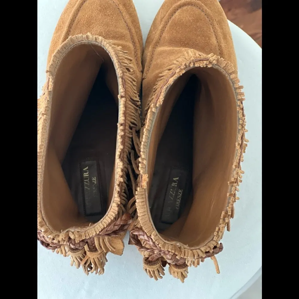 Aquazzura Tiger Lily Booties, Cognac - Image 7