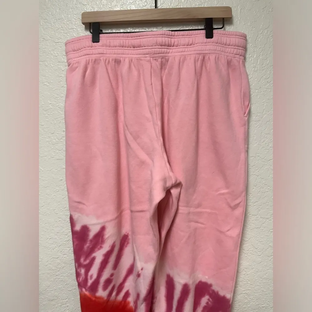 CABANA by CROWN & IVY Pink Tie Dye Joggers Size Large - Image 9